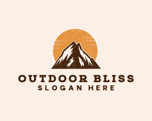 Nature Mountain Hiking logo design