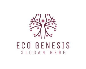 Eco Woman Tree Nature logo design