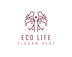 Eco Woman Tree Nature logo design