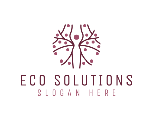 Eco Woman Tree Nature logo design