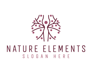 Eco Woman Tree Nature logo design