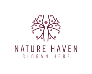 Eco Woman Tree Nature logo design