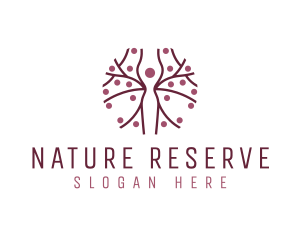 Eco Woman Tree Nature logo design