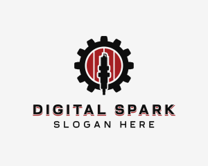 Mechanical Spark Plug  logo design