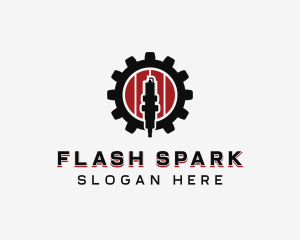 Mechanical Spark Plug  logo design