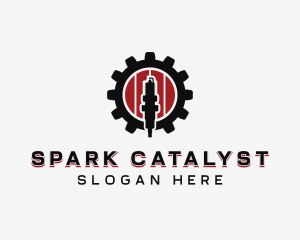 Mechanical Spark Plug  logo design