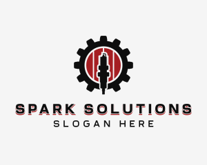 Mechanical Spark Plug  logo design
