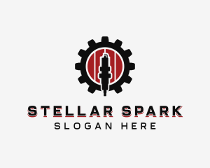 Mechanical Spark Plug  logo design