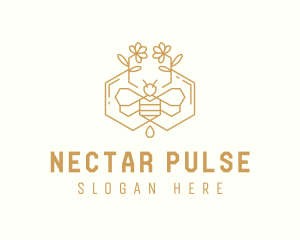 Honeycomb Nectar Bee logo