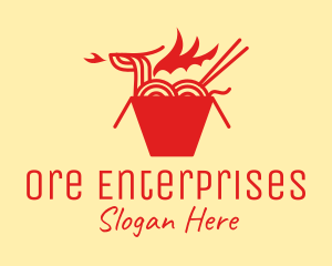 Asian Dragon Noodles logo design