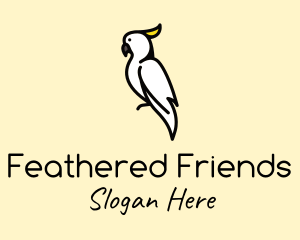 Perched Cockatiel Bird logo