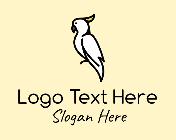 Perched Cockatiel Bird logo