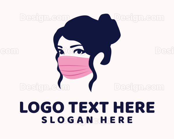 Pink Mask Lady Logo