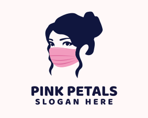 Pink Mask Lady logo design