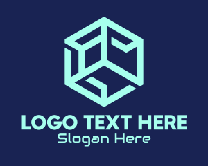 Blue Digital Hexagon logo