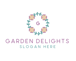 Organic Flower Garden Boutique logo design