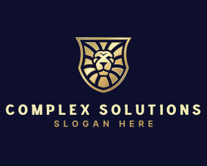 Lion Feline Shield logo design