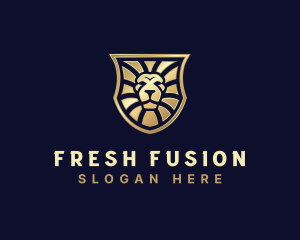 Lion Feline Shield logo design