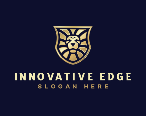 Lion Feline Shield logo design