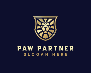 Lion Feline Shield logo design