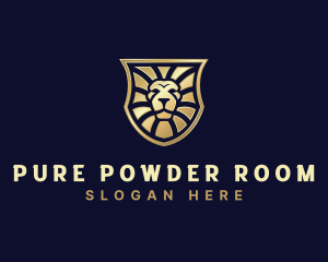 Lion Feline Shield logo design