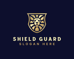 Lion Feline Shield logo design