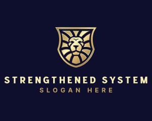 Lion Feline Shield logo design