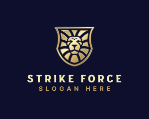 Lion Feline Shield logo design