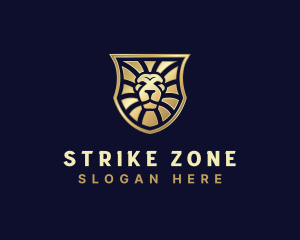 Lion Feline Shield logo design