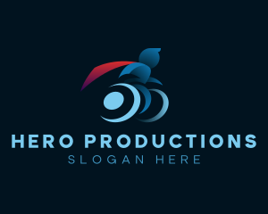 Wheelchair Hero Person logo