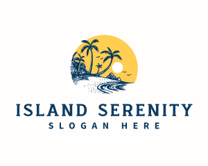 Island Sunset Resort logo design