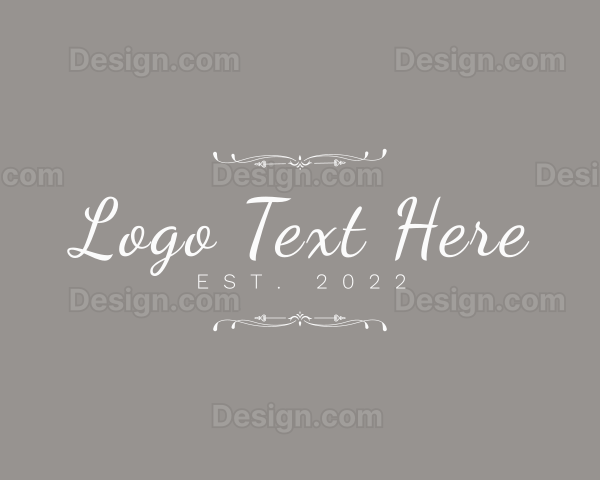 Decorative Script Fashion Logo