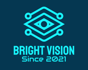 Blue Digital Eye logo design