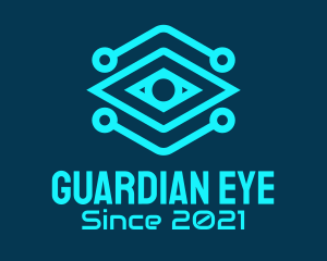 Blue Digital Eye logo design