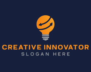 Arrow Bulb Innovation logo design