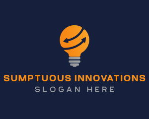 Arrow Bulb Innovation logo design