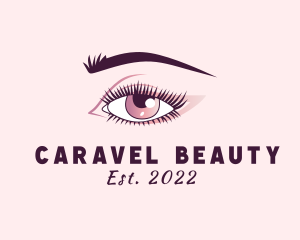 Lady Eyelash Beauty Product logo design