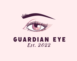 Lady Eyelash Beauty Product logo design