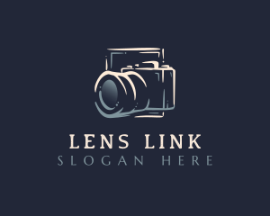 Photo Camera Lens logo design