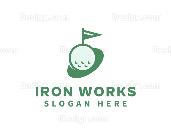 Golf Ball Sports Tournament Logo