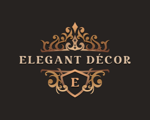 Elegant Shield Crown logo design