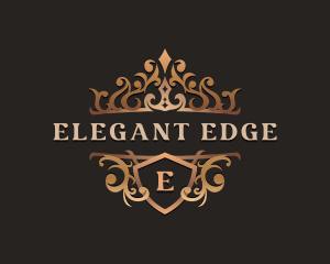 Elegant Shield Crown logo design