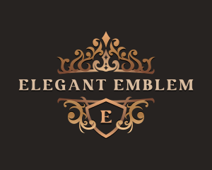 Elegant Shield Crown logo design