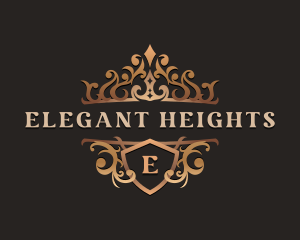 Elegant Shield Crown logo design