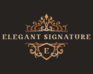 Elegant Shield Crown logo design