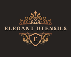 Elegant Shield Crown logo design