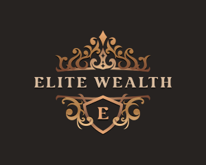 Elegant Shield Crown logo design