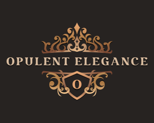 Elegant Shield Crown logo design