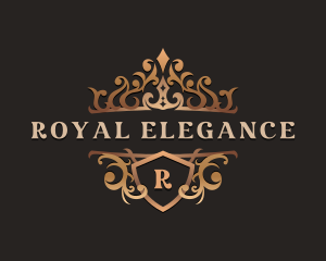 Elegant Shield Crown logo design