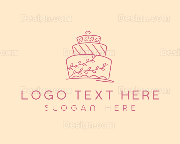 Wedding Floral Cake Logo